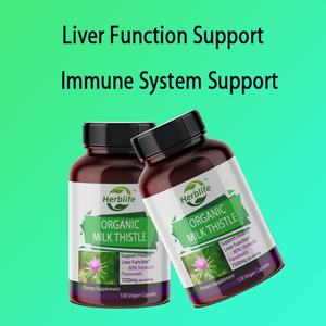 Capsules de chardon-marie biologique à vente chaude OEM/ODM pour adultes, 120 capsules végétariennes, soutien de la fonction hépatique - Product Image 3