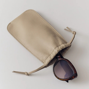 Đơn Giản Thiết Kế Chất Lượng Cao Da Thật Nhỏ Duy Nhất Kính Kính Pouch Cho Du Lịch Biểu Tượng Tùy Chỉnh Túi Treo Dây Kéo Túi - Product Image 4