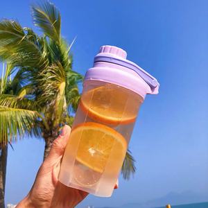 מותאם אישית לוגו 20OZ Bpa משלוח פלסטיק חלבון לנער מיקסר שייקר בקבוק עם כדור - Product Image 6