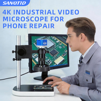 SANQTID TD-10M-B40 Mobile Phone PCB Repair 130X Industrial Magnifier130X Industrial Magnifier 4K HDMI Digital Microscope