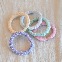 Lot de 10 élastiques à cheveux frais et élégants avec couleurs tourbillonnantes, haute élasticité, en caoutchouc durable, nouveau style 5 cm pour femmes