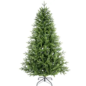 高品质人造雪植绒圣诞树6英尺7英尺发光二极管带灯预点亮圣诞树