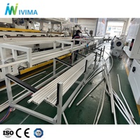 Ligne de production de tuyaux en PVC d'extrusion plastique IVIMA, machine de fabrication de tubes à deux cavités