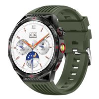 Montre connectée HT28 pour appels, fréquence cardiaque, suivi des pas, sommeil, entraînement respiratoire, étanche en profondeur, silicone, chargement sans fil, lampe de poche