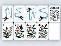 Set Mahjong Akrilik Mewah 160 Buah Let It Snow, Lima Lapis Warna Putih Solid, Portabel, Tahan Lama, Hiburan, Gaya Amerika