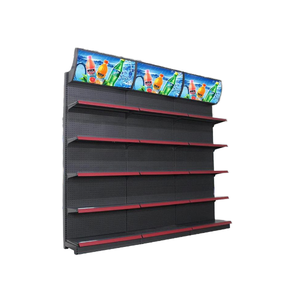 Supermarkt lichtgewicht dubbelzijdig enkelvoudig schap displayrek metalen gondola schappen voor supermarkt, levensmiddelenwinkel en detailhandel - Product Image 6