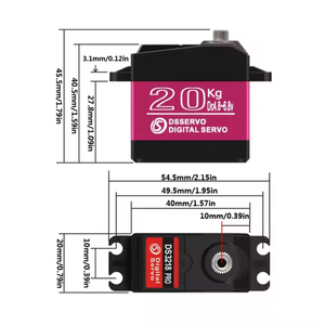 Servo Motor Digital Impermeable SSG <span class=keywords><strong>DS3218</strong></span> <span class=keywords><strong>Pro</strong></span> de 20KG con Engranaje Metálico de Control de Precisión para Autos RC, Robots y UAV - Product Image 2