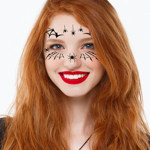 Pegatinas de Joyas Faciales de Halloween al por Mayor, Pegatinas de Tatuaje 3D Autoadhesivas de Araña, Murciélago y Diamantes de Imitación para <span class=keywords><strong>Maquillaje</strong></span> de Fiesta de Terror - Product Image 1