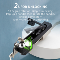 Serrure à poignée battante à clé haute sécurité et durable MK419 pour station de recharge de véhicules et armoire de recharge automobile