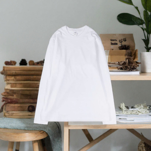 Camisetas de Manga Larga para Hombre, 100% Algodón, Cuello Redondo, Lisas, Teñidas, con Logotipo OEM - Product Image 3
