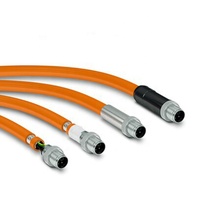 Werkseitig angepasste PUR Shielded Plug Straight M12 K Codierung 1,5m Buchse männlich abgewinkelt gerade geformte Kabel Bewertung 600V 16A