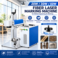 Marqueur laser à fibre professionnel avec mandrin rotatif 360° °   Système de gravure pour gobelets, bouteilles, tasses et surfaces courbes