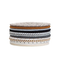 Set de table tissé écologique style nordique, dessous de plat résistant à la chaleur, tapis anti-brûlure pour casseroles et bols, pour la vaisselle et l'usage domestique