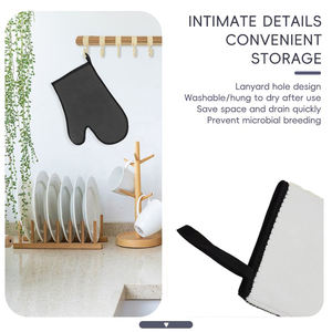 Maniques de four en néoprène isolées et durables pour la cuisson, la pâtisserie, la grillade, le barbecue, antidérapantes, imperméables, résistantes à la chaleur, faciles à nettoyer - Product Image 4