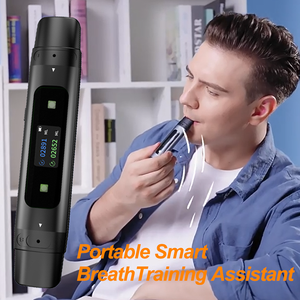 Entrenador de Respiración con Pantalla en Tiempo Real, Doble Canal de Inhalación/Exhalación, 3 Niveles de Resistencia, Portátil - Product Image 1