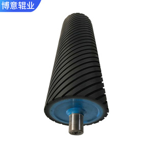 ลูกกลิ้งขัดเงาโลหะแบบมีร่องเกลียวเคลือบยาง Bo Yi ความแข็ง 35 Shore - Product Image 1
