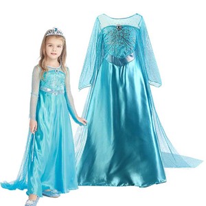 Nuovo <span class=keywords><strong>Vestito</strong></span> da Principessa Anna per Compleanno <span class=keywords><strong>Bambina</strong></span>, Costume <span class=keywords><strong>Elsa</strong></span> DISP-013 - Product Image 1