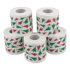 環境にやさしい最新のカスタムクリスマス印刷トイレットペーパー-卸売oem3プライトイレットペーパーバスティッシュペーパー