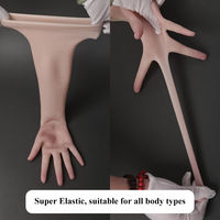 Guantes de silicona para crossdresser, simulación de piel, prótesis artificial para brazos y manos, cubre cicatrices