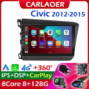 Android 10 CarPlay Car Radio Multimedia Video Player DSP IPS GPS Navigation 2 Din Autoradio For Honda Civic 2012 2013 2014 2015