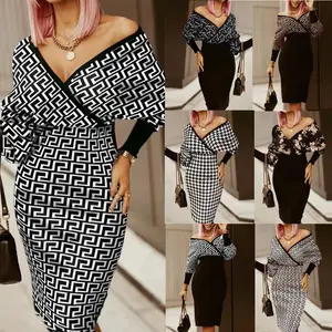 50% off Latest Women Office Dress 2021 Split Pencil Lady Office Career Dress Elegant Party Business Work Wear Ol Women Office Dr