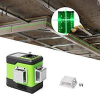 Niveau laser multi-lignes 3D Huepar 503CG 3x360 avec 2 batteries Li-ion, nivellement et alignement sur trois plans, faisceau vert 3D, 12 lignes