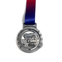 Médailles de sport personnalisées en métal pour marathon et triathlon, design panda, récompenses 3D, course à pied, couleur personnalisée, logo personnalisé
