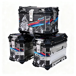 Ensemble <span class=keywords><strong>de</strong></span> sacoches latérales pour <span class=keywords><strong>moto</strong></span> en alliage d'aluminium 45L 38L, B-M-W R1250GS Adventure R1200GS, sacoches latérales robustes, coffre supérieur, bagages étanches - Product Image 1