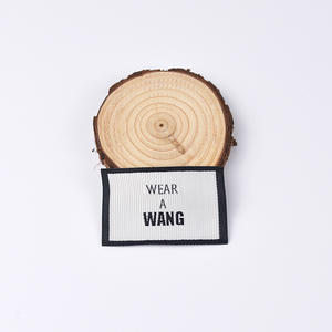 Logotipo personalizado, tamaño de marca, nombre Damasco, etiqueta tejida, manchas, etiquetas de alta densidad para ropa - Product Image 2