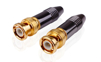 Câble coaxial audio RASANTEK 75 Ohm en cuivre pur plaqué or avec boîtier en laiton, connecteur mâle Q9 BNC, pour soudure, vidéo DIY C003 500