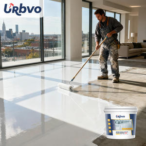 Aspecto líquido de revestimiento epoxi para suelo acrílico de garaje negro para aplicación de hormigón por pulverización o cepillo Precios de pintura competitivos - Product Image 5