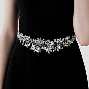 <span class=keywords><strong>Ceinture</strong></span> de <span class=keywords><strong>mariée</strong></span> en cristal autrichien de luxe faite à la main pour robe, accessoires de bijoux - Product Image 1