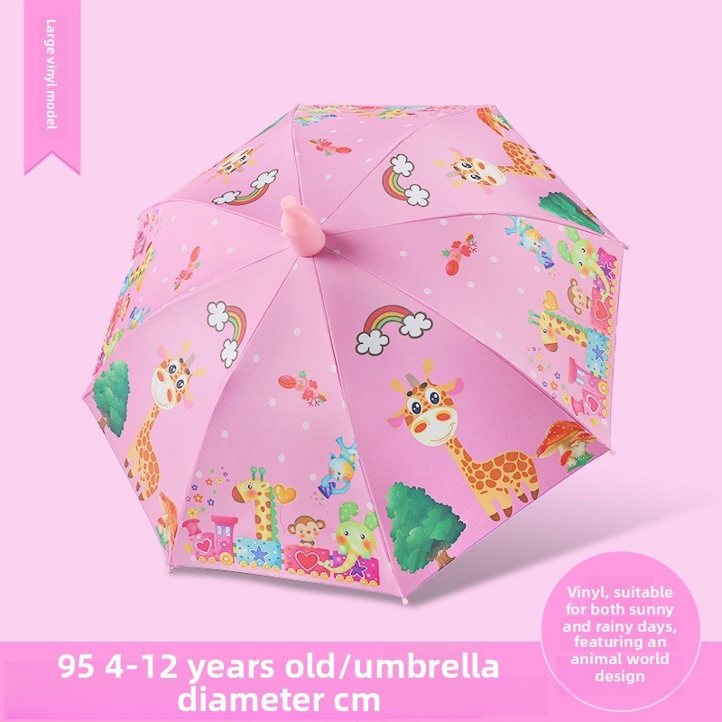 Parapluie enfant - animal rose (Grand)