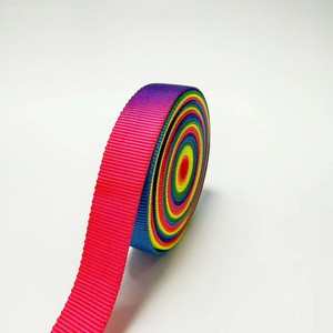 Bán Buôn Biểu Tượng Tùy Chỉnh Đa Màu Sọc Jacquard Dệt Mềm Polyester Cầu Vồng Ban Nhạc Đàn Hồi Ribbon Cho Đồ Lót - Product Image 2