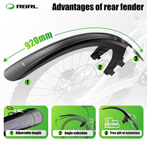 Garde-boue intégral RBRL Muddy Road avec <span class=keywords><strong>sangle</strong></span> Velcro pour vélos de montagne de 26 à 29 pouces - Product Image 5