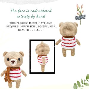 Orso all'uncinetto personalizzato piccoli animali di peluche all'uncinetto lavorati a maglia giocattoli all'uncinetto <span class=keywords><strong>amigurumi</strong></span> giocattoli per l'asilo ragazze ragazzi e adulti - Product Image 3