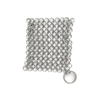 Youjiu Hebei Éponge à récurer en maille d'acier inoxydable 304 316, mailles grossières et fines, forme et taille personnalisées, anti-rayures, pour le nettoyage des ustensiles de cuisine