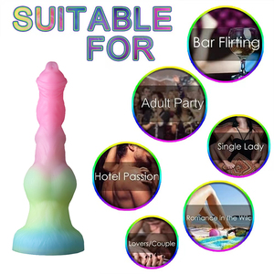 Flüssigsilikon Stark Saugend Weich Riesiger Alien Fluoreszierender <span class=keywords><strong>Dildo</strong></span> Anales Spielzeug Gigantischer Monster-<span class=keywords><strong>Dildo</strong></span> - Product Image 3