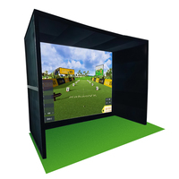 Système de simulateur de golf portable personnalisé Konday avec écran de projection 3D, modèle GS2401, utilisation en intérieur, matériau polyester