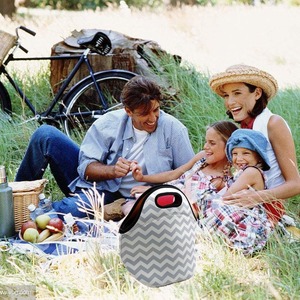 Borsa Termica Leggera Personalizzabile con Strisce, Lavabile, per Pranzo o Gite, con Cinghie, in Neoprene Isolante, per Donne <span class=keywords><strong>e</strong></span> Uomini - Product Image 6
