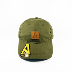 Professione verde scuro in pelle <span class=keywords><strong>Laber</strong></span> Embroid cappello 6 pannello Vintage Color Cap Unisex in poliestere semplice/cotone tessuto materiale - Product Image 2