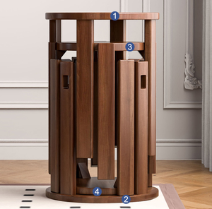 Modern 4 in 1 New Chinese Style Solid Wood <strong>Stool</strong> Stackable Combination <strong>Dining</strong> <strong>Table</strong> <strong>Stool</strong> - Product Image 3