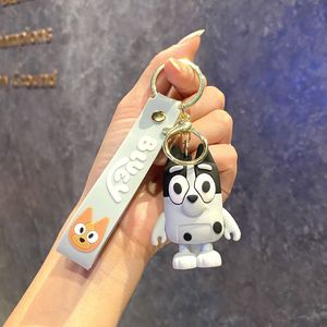 Llavero de PVC de la Familia de Ojos Azules de Dibujos Animados, Bingo, Amigos, Perrito, Colgante para Bolso, Llavero para <span class=keywords><strong>Coche</strong></span>, Venta al por Mayor - Product Image 4