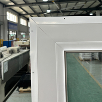 Ventana Abatible Grande de Vinilo Blanco, Ventanas de Manivela de UPVC Duraderas con Rejillas de Vidrio de PVC, Estilo Americano, Venta al por Mayor de Fábrica
