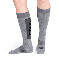 Chaussettes en laine unisexes, chaussettes de compression performantes, chaussettes personnalisées jusqu'au genou, chaussettes longues pour la course à pied, chaussettes de sport avec logo personnalisé
