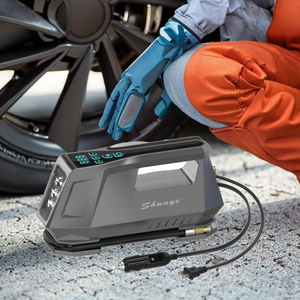 Compresseur d'air portable en plastique 150 PSI 12 V CC/220 V CA, <span class=keywords><strong>gonfleur</strong></span> de pneus avec arrêt automatique, manomètre numérique, lumière LED, 25 L/min - Product Image 4