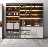 Bar moderne Armoire à vin Volume Buffet de rangement Armoire d'angle en verre Table d'appoint Meubles de salon