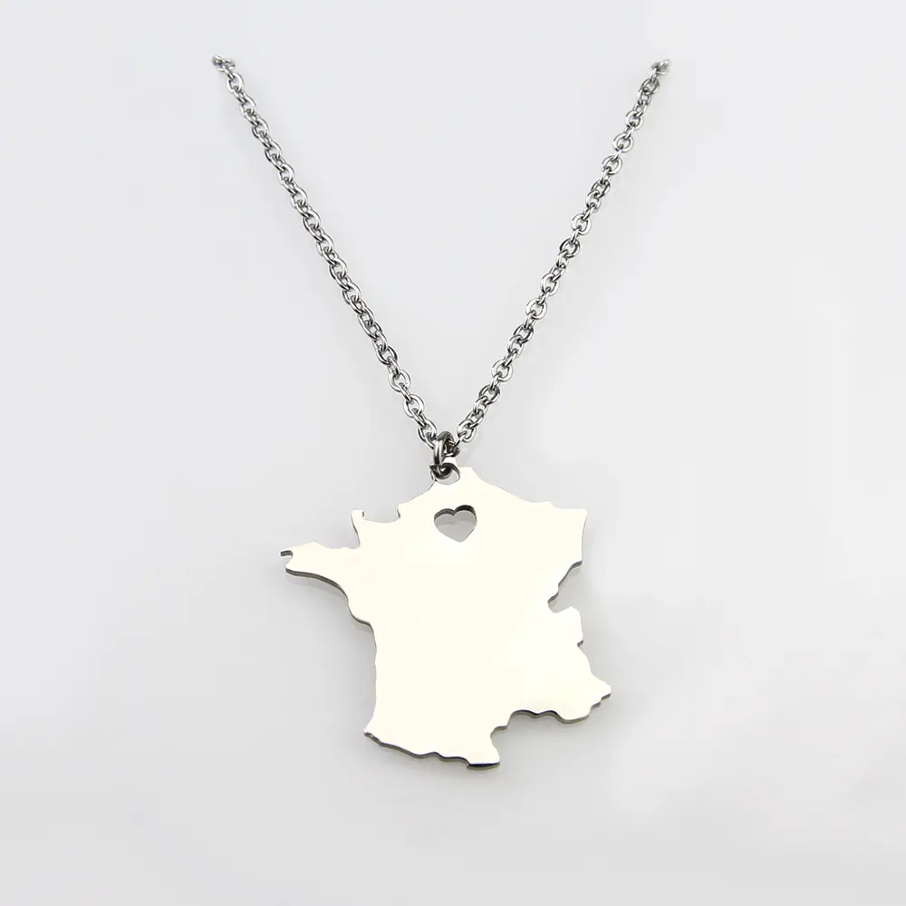 Collana con simbolo patriottico della Francia regalo per i venditori di gioielli Unisex