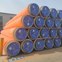 Tuyau en acier isolé résistant à la chaleur, recouvert de polyuréthane noir et d'HDPE, marque Xingbang moderne, DN250, ISO9001, CE