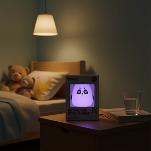 Lámpara Nocturna de Silicona Suave con Forma de Oso Pleuvre, LED Multicolor, Control Táctil, Carga USB, Batería Integrada - Product Image 2